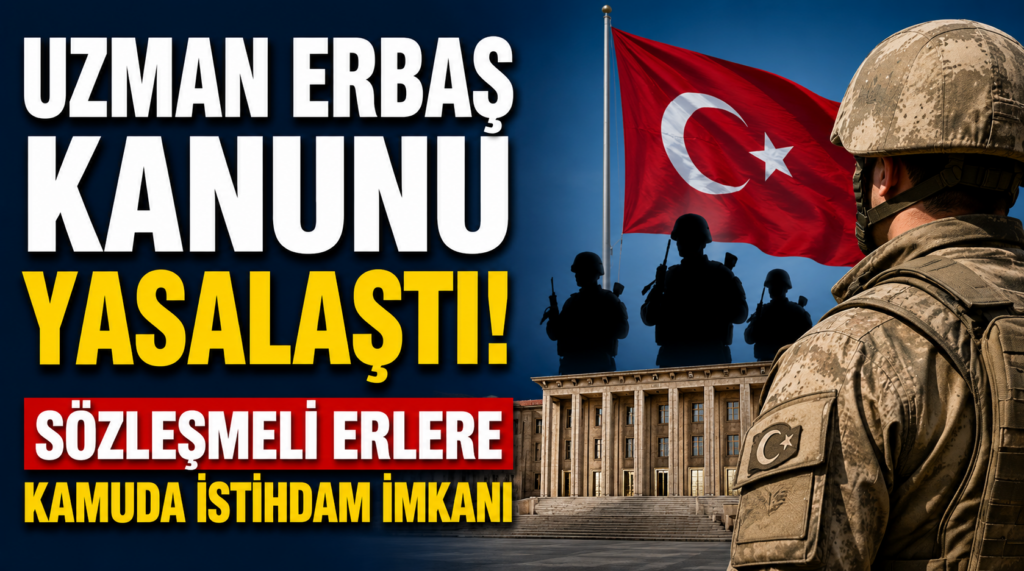 Uzman Erbaş Düzenlemesi Meclis’ten Geçti: Sözleşmeli Erlere Kamuda Yeni İstihdam Hakkı