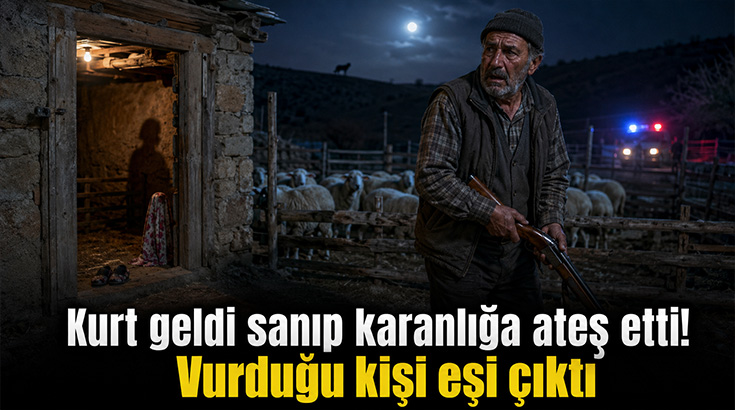 Kurt geldi sanıp karanlığa ateş etti! Vurduğu kişi eşi çıktı