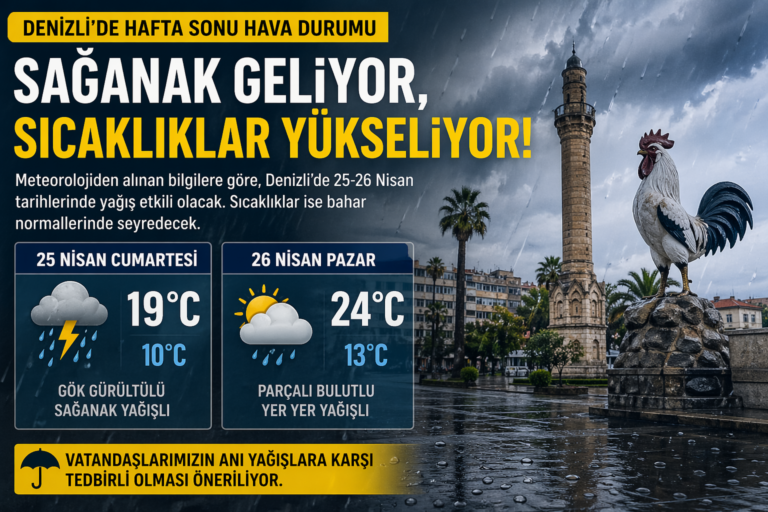 Denizli Hava Durumu 25-26 Nisan 2026