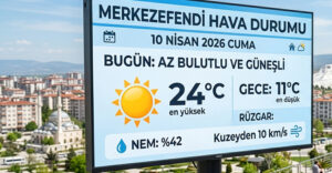 Merkezefendi Hava Durumu (10 Nisan 2026 Cuma)
