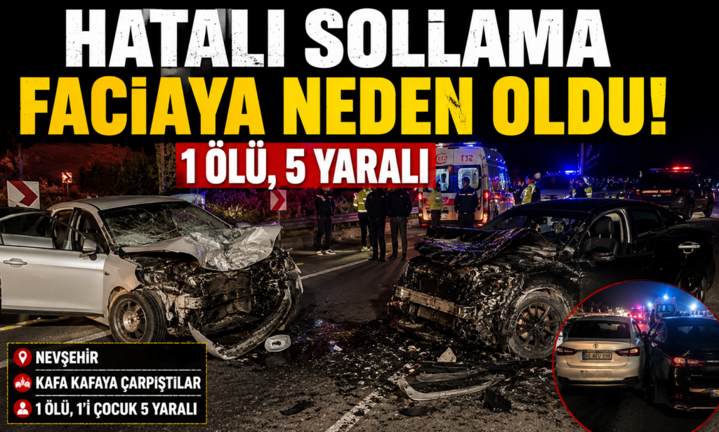 Hatalı sollama can aldı: Kafa kafaya çarpışmada 1 kişi hayatını kaybetti!