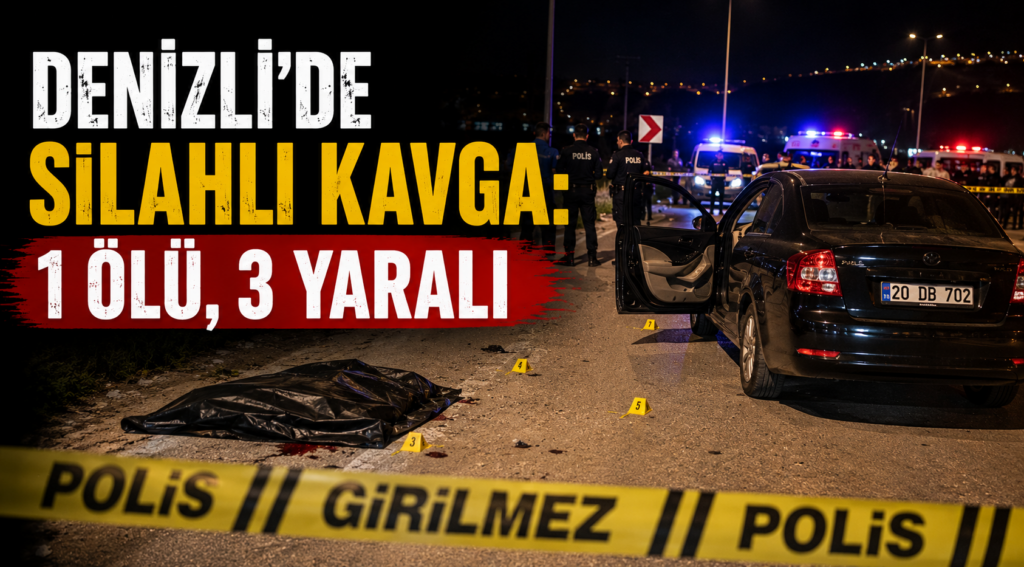 Denizli’de husumetliler arasında silahlı kavga: 1 ölü, 3 yaralı
