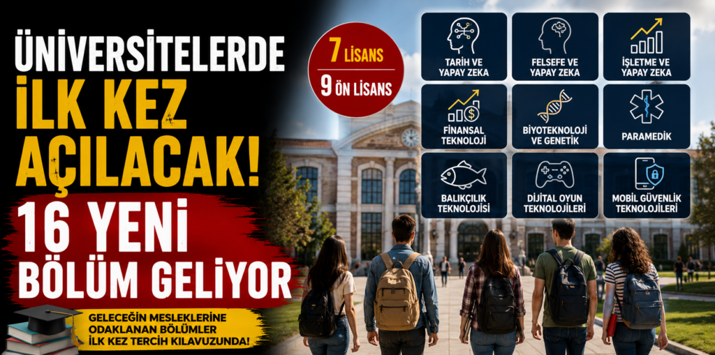 Üniversitelerde ilk kez açılacak! 16 yeni bölüm geliyor