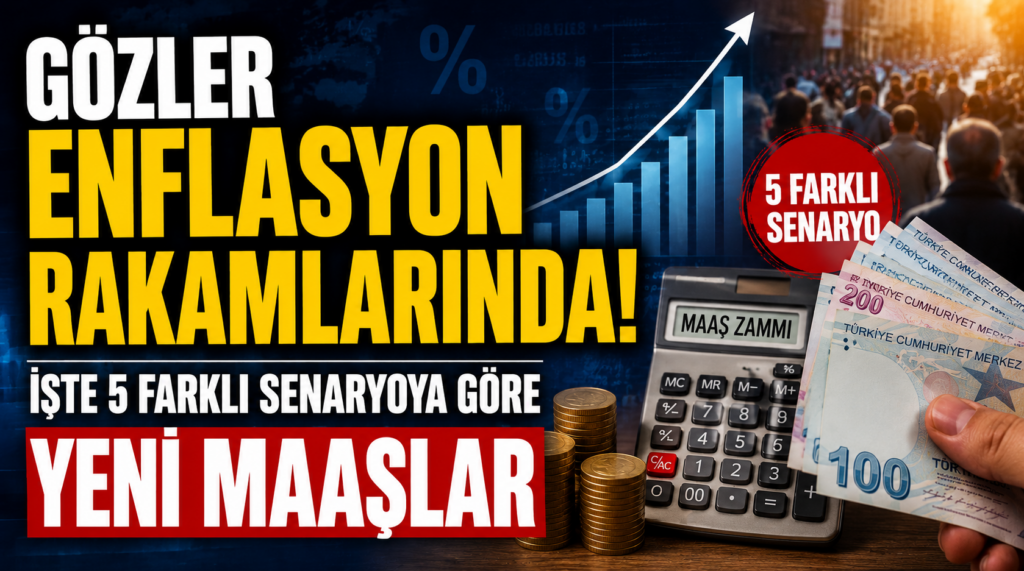 Gözler enflasyon rakamlarında! İşte 5 farklı senaryoya göre yeni maaşlar