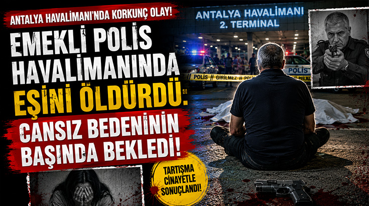 Emekli polis, eşini öldürdü: Cansız bedeninin başında bekledi